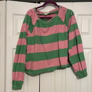 Anthropologie Maeve Striped sweatshirt